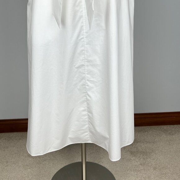 Tibi Womens Eco Poplin Back Wrap Midi Skirt White Cotton Tie Waist size 2 - Picture 7 of 14